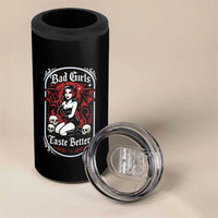 Bad Girls Taste Better 4 in 1 Can Cooler Tumbler Adult Humor Devil Girl Gift