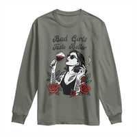 Bad Girls Taste Better Long Sleeve Shirt Tattoo Girl Adult Humor Gift - Wonder Print Shop