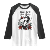 Bad Girls Taste Better Raglan Shirt Tattoo Girl Adult Humor Gift - Wonder Print Shop