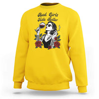 Bad Girls Taste Better Sweatshirt Tattoo Girl Adult Humor Gift - Wonder Print Shop