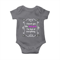 Funny Sarcastic Baby Onesie I Heard You Like Bad Girls I Am Bad At Everything - Wonder Print Shop
