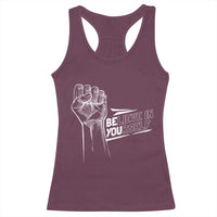 Believe In Yourself Racerback Tank Top Strong Fist Motivational Quote - Wonder Print Shop