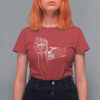 Believe In Yourself T Shirt For Women Strong Fist Motivational Quote - Wonder Print Shop