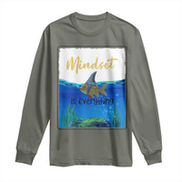 Mindset Is Everything Long Sleeve Shirt Positive Thinking Motivation - Wonder Print Shop