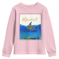 Mindset Is Everything Youth Sweatshirt Positive Thinking Motivation - Wonder Print Shop