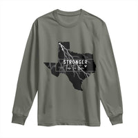 Strong Texas Long Sleeve Shirt Stronger Than The Storm Quote - Wonder Print Shop