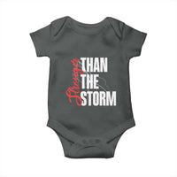 Stronger Than The Storm Baby Onesie Positive Mindset Motivation - Wonder Print Shop