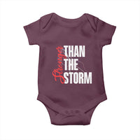 Stronger Than The Storm Baby Onesie Positive Mindset Motivation - Wonder Print Shop