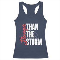 Stronger Than The Storm Racerback Tank Top Positive Mindset Motivation - Wonder Print Shop