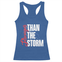 Stronger Than The Storm Racerback Tank Top Positive Mindset Motivation - Wonder Print Shop