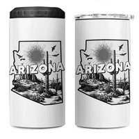 Arizona Cactus Vintage State Map Desert Gift 4 in 1 Can Cooler Tumbler - Wonder Print Shop