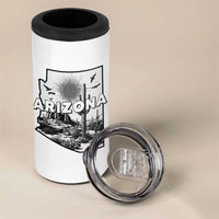 Arizona Cactus Vintage State Map Desert Gift 4 in 1 Can Cooler Tumbler - Wonder Print Shop