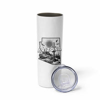 Arizona Cactus Vintage State Map Desert Gift Skinny Tumbler - Wonder Print Shop