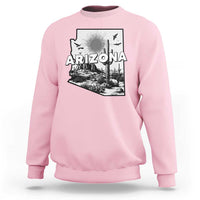 Arizona Cactus Vintage State Map Desert Gift Sweatshirt - Wonder Print Shop