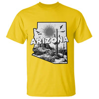 Arizona Cactus Vintage State Map Desert Gift T Shirt - Wonder Print Shop