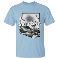 Arizona Cactus Vintage State Map Desert Gift T Shirt - Wonder Print Shop