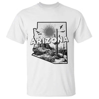 Arizona Cactus Vintage State Map Desert Gift T Shirt - Wonder Print Shop