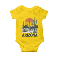 Arizona Desert Sunset Baby Onesie Vintage Cactus Grand Canyon State Gift - Wonder Print Shop