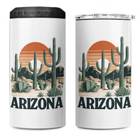 Arizona Desert Sunset 4 in 1 Can Cooler Tumbler Vintage Cactus Grand Canyon State Gift - Wonder Print Shop