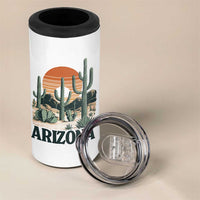 Arizona Desert Sunset 4 in 1 Can Cooler Tumbler Vintage Cactus Grand Canyon State Gift - Wonder Print Shop