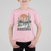 Arizona Desert Sunset T Shirt For Kid Vintage Cactus Grand Canyon State Gift - Wonder Print Shop