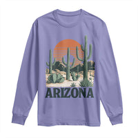 Arizona Desert Sunset Long Sleeve Shirt Vintage Cactus Grand Canyon State Gift - Wonder Print Shop