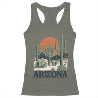 Arizona Desert Sunset Racerback Tank Top Vintage Cactus Grand Canyon State Gift - Wonder Print Shop