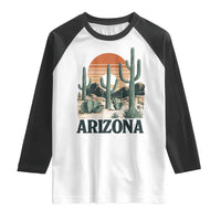 Arizona Desert Sunset Raglan Shirt Vintage Cactus Grand Canyon State Gift - Wonder Print Shop
