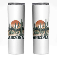 Arizona Desert Sunset Skinny Tumbler Vintage Cactus Grand Canyon State Gift - Wonder Print Shop