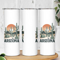 Arizona Desert Sunset Skinny Tumbler Vintage Cactus Grand Canyon State Gift - Wonder Print Shop
