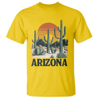 Arizona Desert Sunset T Shirt Vintage Cactus Grand Canyon State Gift - Wonder Print Shop