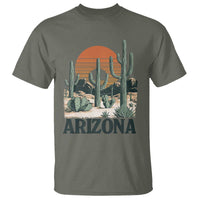 Arizona Desert Sunset T Shirt Vintage Cactus Grand Canyon State Gift - Wonder Print Shop