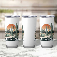 Arizona Desert Sunset Tumbler Cup Vintage Cactus Grand Canyon State Gift - Wonder Print Shop