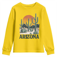 Arizona Desert Sunset Youth Sweatshirt Vintage Cactus Grand Canyon State Gift - Wonder Print Shop