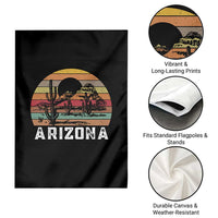 Arizona Garden Flag Retro Desert Landscape Cactus Lover Gift - Wonder Print Shop