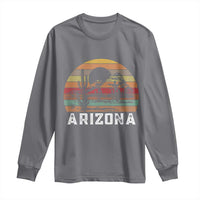 Arizona Long Sleeve Shirt Retro Desert Landscape Cactus Lover Gift - Wonder Print Shop