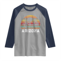 Arizona Raglan Shirt Retro Desert Landscape Cactus Lover Gift - Wonder Print Shop