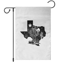 Western Pride Gift Garden Flag Cactus Texas Map With Cowboy Hat - Wonder Print Shop