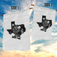 Western Pride Gift Garden Flag Cactus Texas Map With Cowboy Hat - Wonder Print Shop