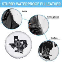 Western Pride Gift Spare Tire Cover Cactus Texas Map With Cowboy Hat - Wonder Print Shop