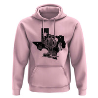 Western Pride Gift Hoodie Cactus Texas Map With Cowboy Hat - Wonder Print Shop