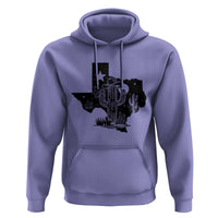 Western Pride Gift Hoodie Cactus Texas Map With Cowboy Hat - Wonder Print Shop