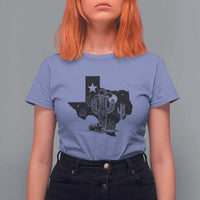 Western Pride Gift T Shirt For Women Cactus Texas Map With Cowboy Hat - Wonder Print Shop