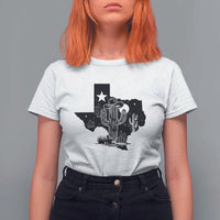 Western Pride Gift T Shirt For Women Cactus Texas Map With Cowboy Hat - Wonder Print Shop