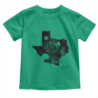 Western Pride Gift Toddler T Shirt Cactus Texas Map With Cowboy Hat - Wonder Print Shop
