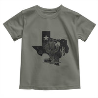 Western Pride Gift Toddler T Shirt Cactus Texas Map With Cowboy Hat - Wonder Print Shop