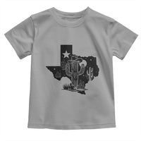 Western Pride Gift Toddler T Shirt Cactus Texas Map With Cowboy Hat - Wonder Print Shop