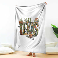 Texas Cowboy And Cowgirl Throw Blanket Vintage Cactus Gift Idea - Wonder Print Shop