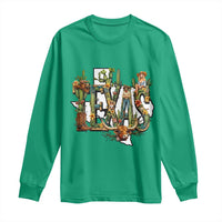 Texas Cowboy And Cowgirl Long Sleeve Shirt Vintage Cactus Gift Idea - Wonder Print Shop