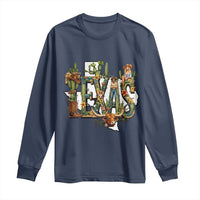 Texas Cowboy And Cowgirl Long Sleeve Shirt Vintage Cactus Gift Idea - Wonder Print Shop